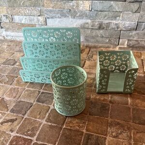 Mint Green Home Accents Organizer Set